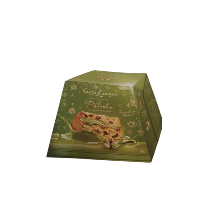 Panettone Recheado Pistache com Gotas Chocolate 500g - Santa Edwiges