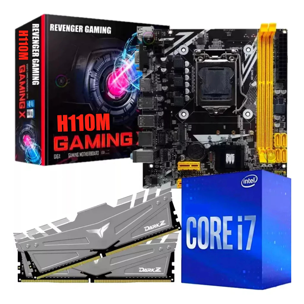Kit Upgrade Gamer DDR4 - Intel Core i7 4.0Ghz + Placa Mãe H110 + 32GB ...