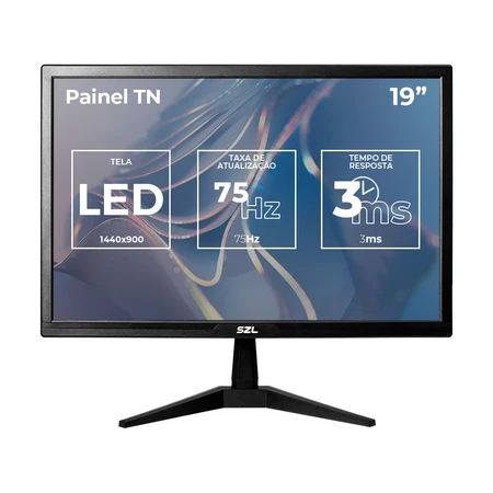 Monitor SZL 19 19 Pol TN HD 3ms 75Hz HDMI VGA SZL SZL19 BL01
