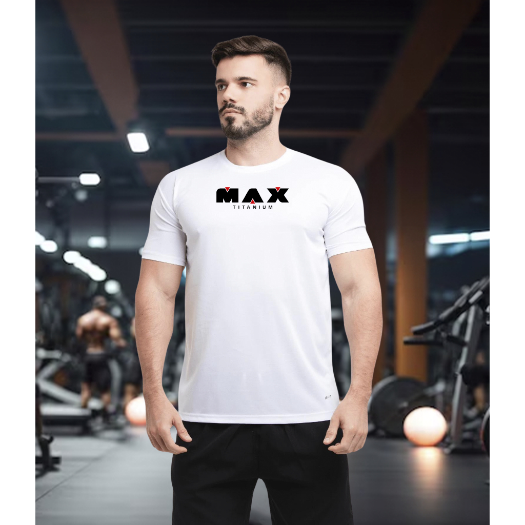 Camiseta Dry-Fit Masculina - Max Titanium - Academia Corrida Crossfit Skate Basquete