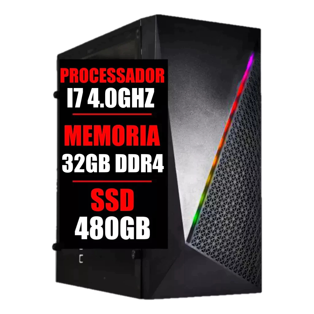 Cpu Computador Completo DDR4 Gamer Intel I7 4.0Ghz / 32Gb Ram
