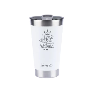 Copo Térmico Com Personalização A Laser Tema Dia das Mães + Nome