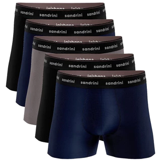 Kit 5 Cuecas Boxer Sandrini Algodão Plus Size Tamanhos Especiais Grande com elastano Promoção