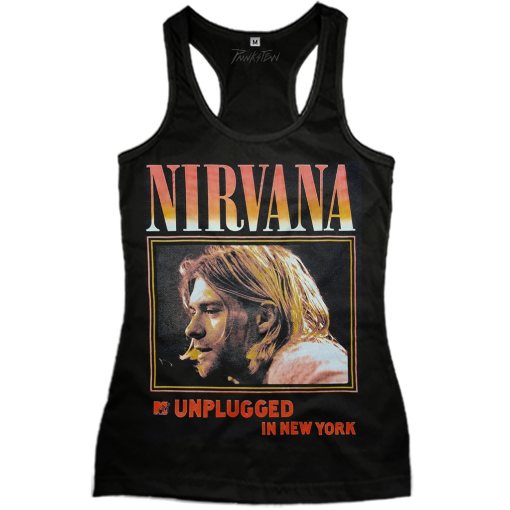 Regata Feminina Malha Premium Nirvana 4 Kurt Cobain Unplugged in NY