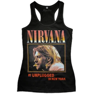 Regata Feminina Malha Premium Nirvana 4 Kurt Cobain Unplugged in NY