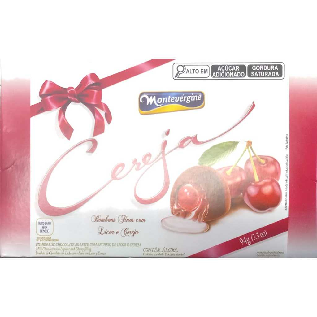 Bombom Cereja Ao Licor 94g - Montevérgine | Shopee Brasil