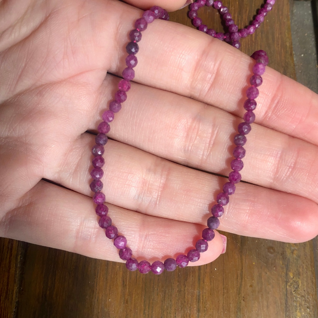 PULSEIRA PEDRA NATURAL RUBI E PRATA 925 LEGITIMA Shopee Brasil