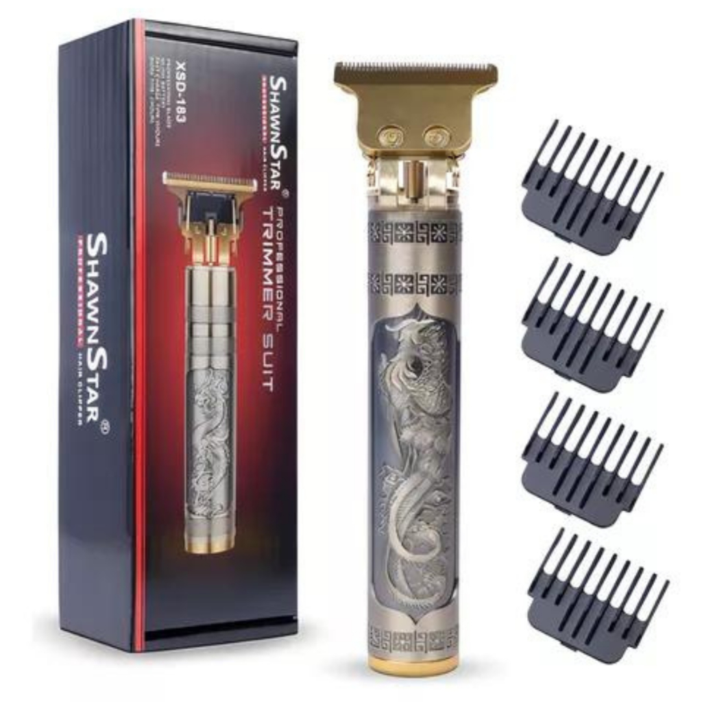 Máquina de cortar cabelo barbeiro profissional dragão elétrica bateria recarregável