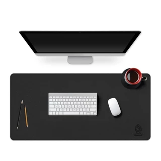 Mouse Pad Gamer Preto 60x40 Para Jogos Profissional Sintético Casual Escritório Com Porta Copos