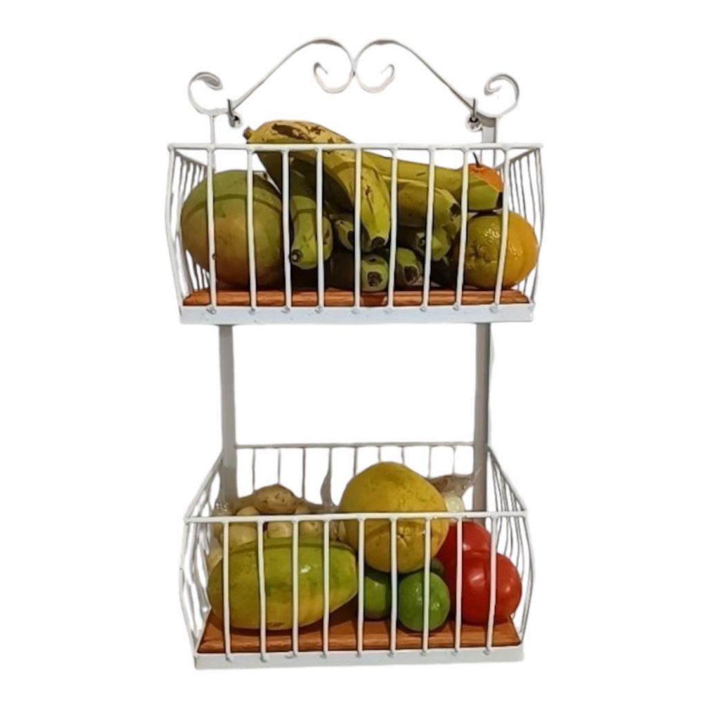 fruteira de parede quadrada branca oferta