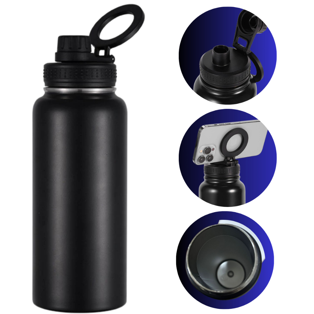 Garrafa Térmica Com Suporte Magsafe Magnético Tripé 800ml
