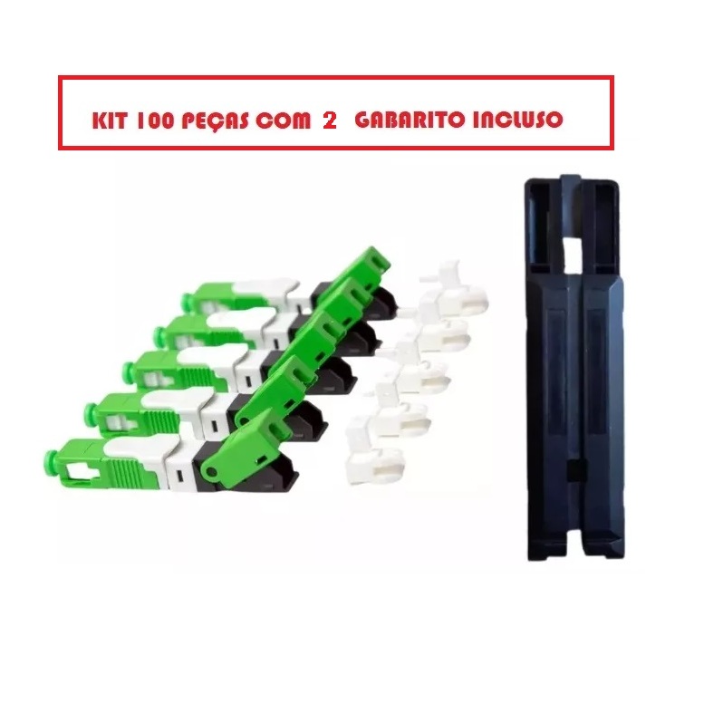 Conector Rápido Sc Apc Fibra Óptica Incorporado Monomodo