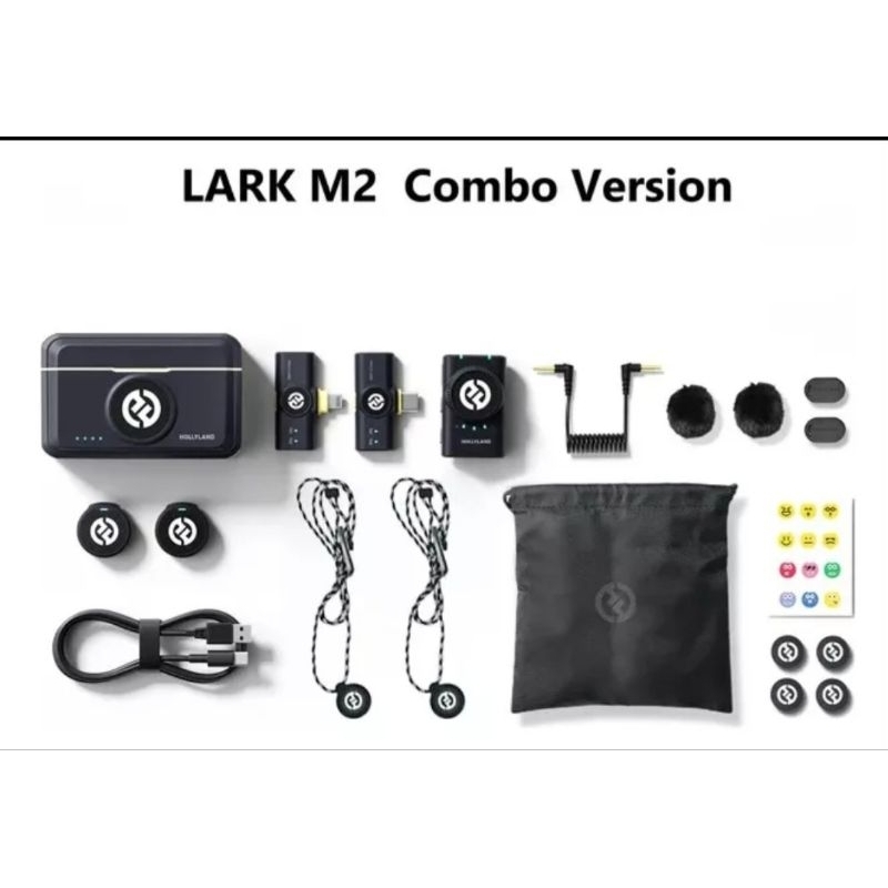 Microfone Hollyland Lark M2 Combo Professional Lapela Wireless