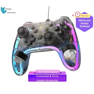 New Transparent Adjustable RGB Glare Lights bluetooth Gamepad Controller For Switch PC Android V3 IOS Wireless