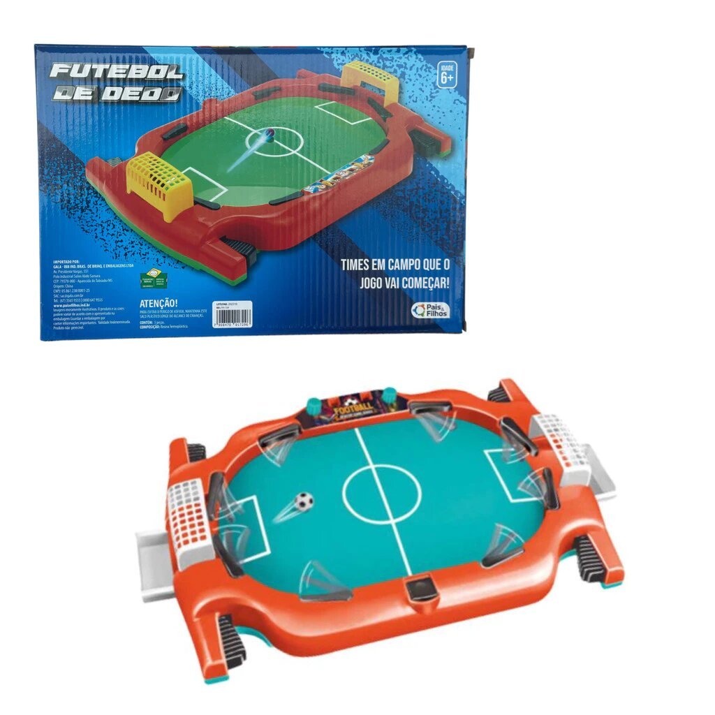 Jogo Futebol de Mesa Gol a Gol Brinquedo Infantil - Futebol de Dedo ...
