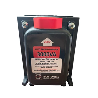 Auto Transformador 3.000va Bivolt 110v P/220v Ou 220v P/110v