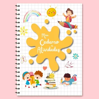 Caderno de Atividades infantil, alfabetização, caligrafia, matemática, colorir e desafios