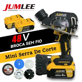 JUMLEE Brushless Mini Serra De Corte 5 In1 Portatil 48V Esmerilhadeira Lixadeira Recarregável 76mm Sem Fio 2 Bateria