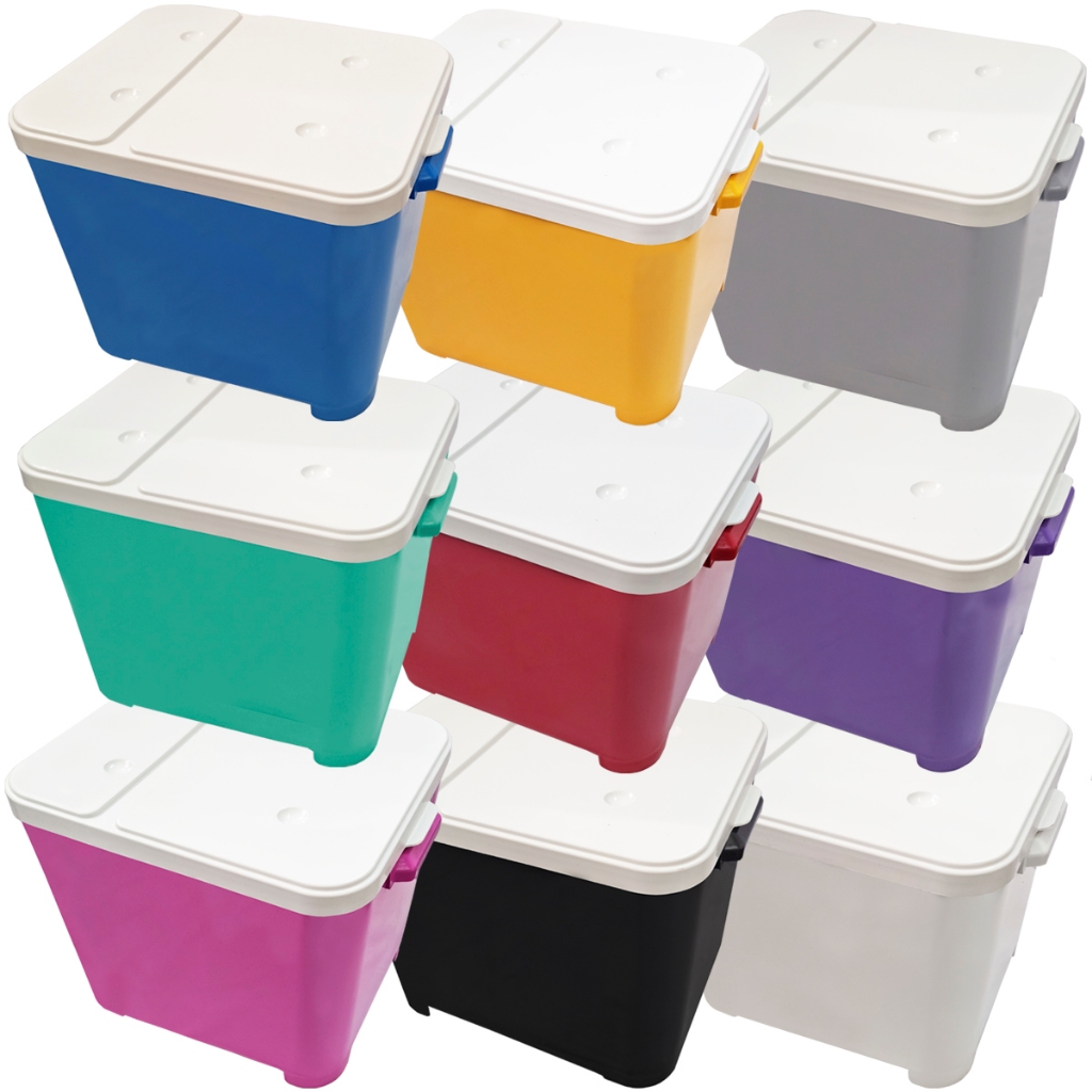 Canister Container Balde Porta Ração Tampa Conserva Protege Plástico 15 ...