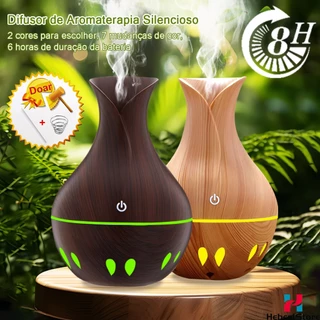 Umidificador De Ar E Aromatizador 8 Horas 4 Em 1 Multifuncional Madeira Difusor Aromatizador Com Led Purificador De Ar Para Quarto Ultrassônico UM036
