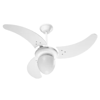 Ventilador De Teto Búzios Max Tron Com Lustre 3 Pas 130W Branco
