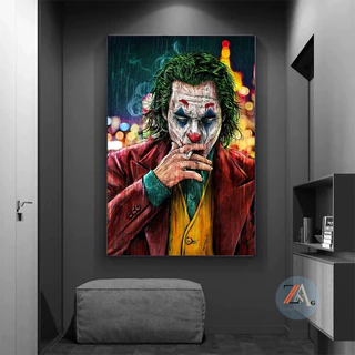 Quadro decorativo 1 peça 110x80 Estrela de cinema moderno abstrato coringa grafite colorido para sala quarto