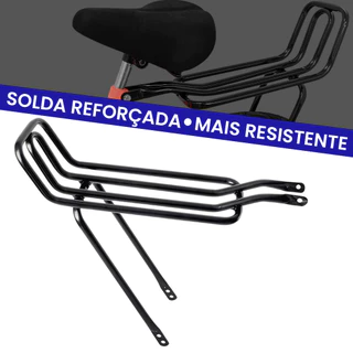 Bagageiro Articulado Rabetão Garupa Bicicleta Aro 20 24 26 Preto