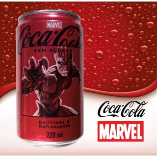 Lata Mini Coca-Cola Sem Açúcar Marvel 2024 Groot 220ml (lacrada)