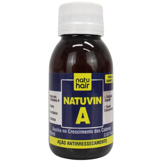 Óleo Capilar NatuVin A NatuHair 60ml Super Crescimento Antiqueda Capilar Brilho Vitalidade Fortalecedor de fios Nutrição Hidratação