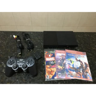Ps2 Super Slim Com 2 Controles e 6 jogos