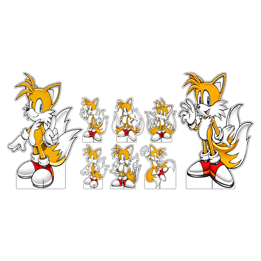 Kit Display Chão + Mesa Festa Infantil Tails Sonic DK | Shopee Brasil