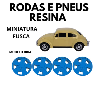 JOGO RODAS E PNEUS BRM P/ MINIATURAS EM RESINA 3D