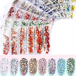 Kit Strass Pack 3 tamanhos Diferentes Decoração de unha SS4 ao SS6