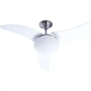 Ventilador De Teto Solano Tron Luminária Led Branco/Aço