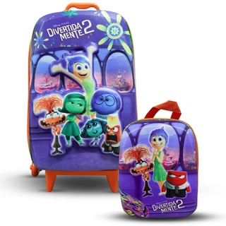 Kit Mala Escolar Divertidamente Rodinhas Infantil Mochila P em Oferta na Shopee