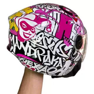 Capacete pro tork adesivado feminino