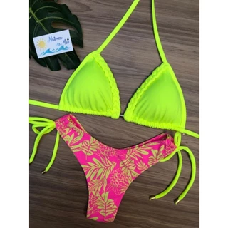 BIQUINI CORTININHA DE TRANÇA COM CALCINHA FIO DUPLO em Oferta na Shopee