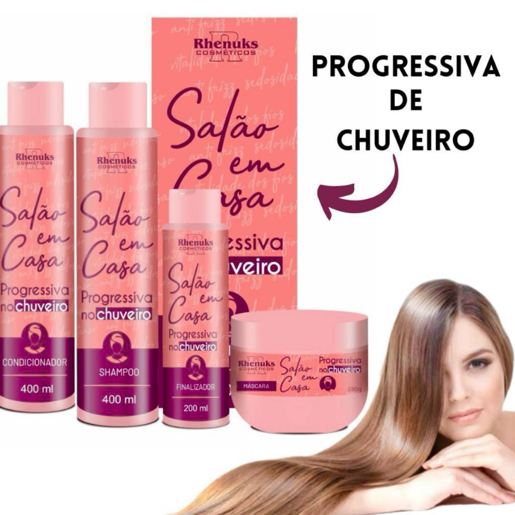 Rhenuks Salão em Casa - Kit Progressiva no Chuveiro Salão em Casa (4 ...