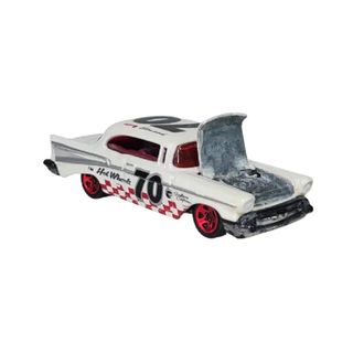 57 CHEVY BEL AIR BRANCO #70 2008 HOT WHEELS 1:64 LOOSE