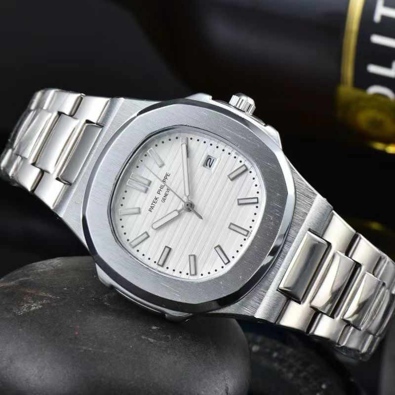 Relógio Luxo Masculino Patek Philippe Aço Fecho Gravado Quartzo