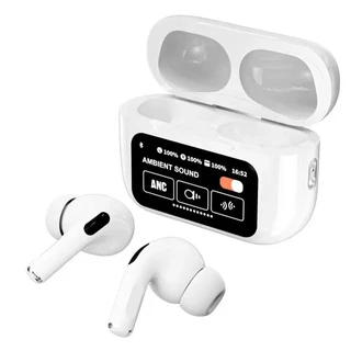 Fone De Ouvido ANC Bluetooth 5.3 Touch Screen Tela Sem Fio Cancelamento De Ruido Grave Deep Bass