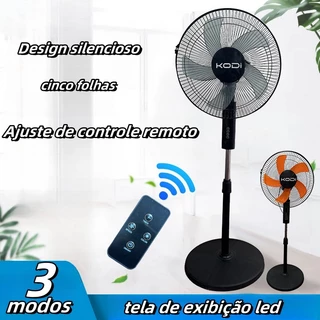 Ventilador Pedestal 40cm Preto Com controle remoto 110v -FS40