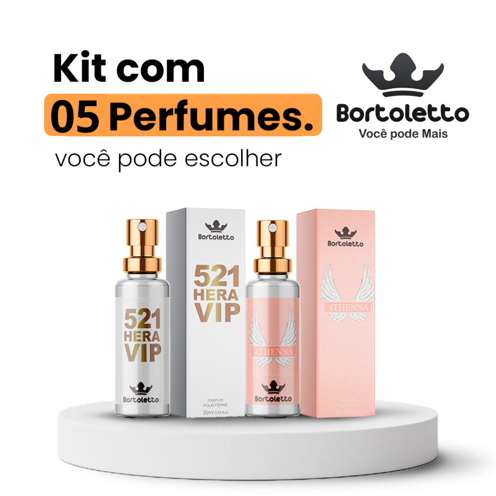 Kit 05 Perfumes de 15ml Bortoletto