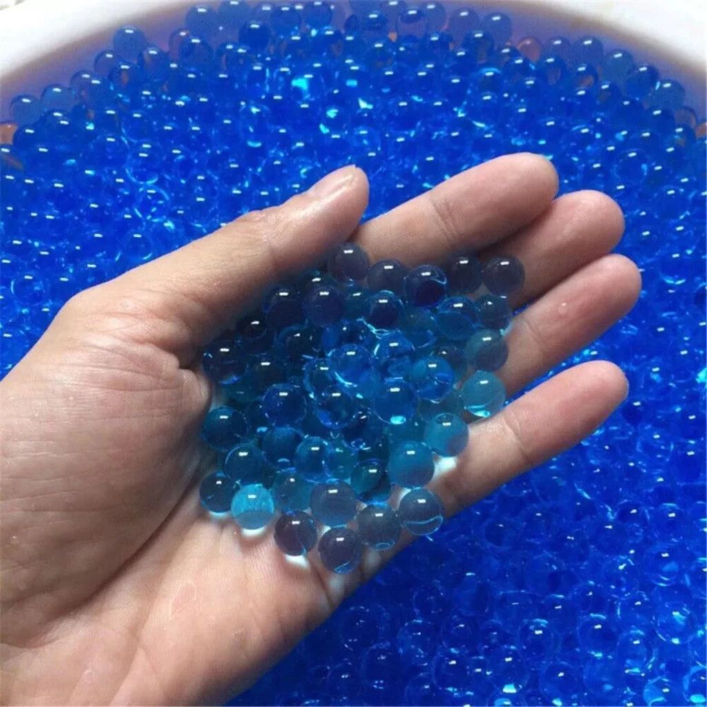 Kit 5 10 20 Mil Bolinhas Gel Hidrogel Azul 7-8mm Bolas Orbeez Cristal BBs Brinquedo