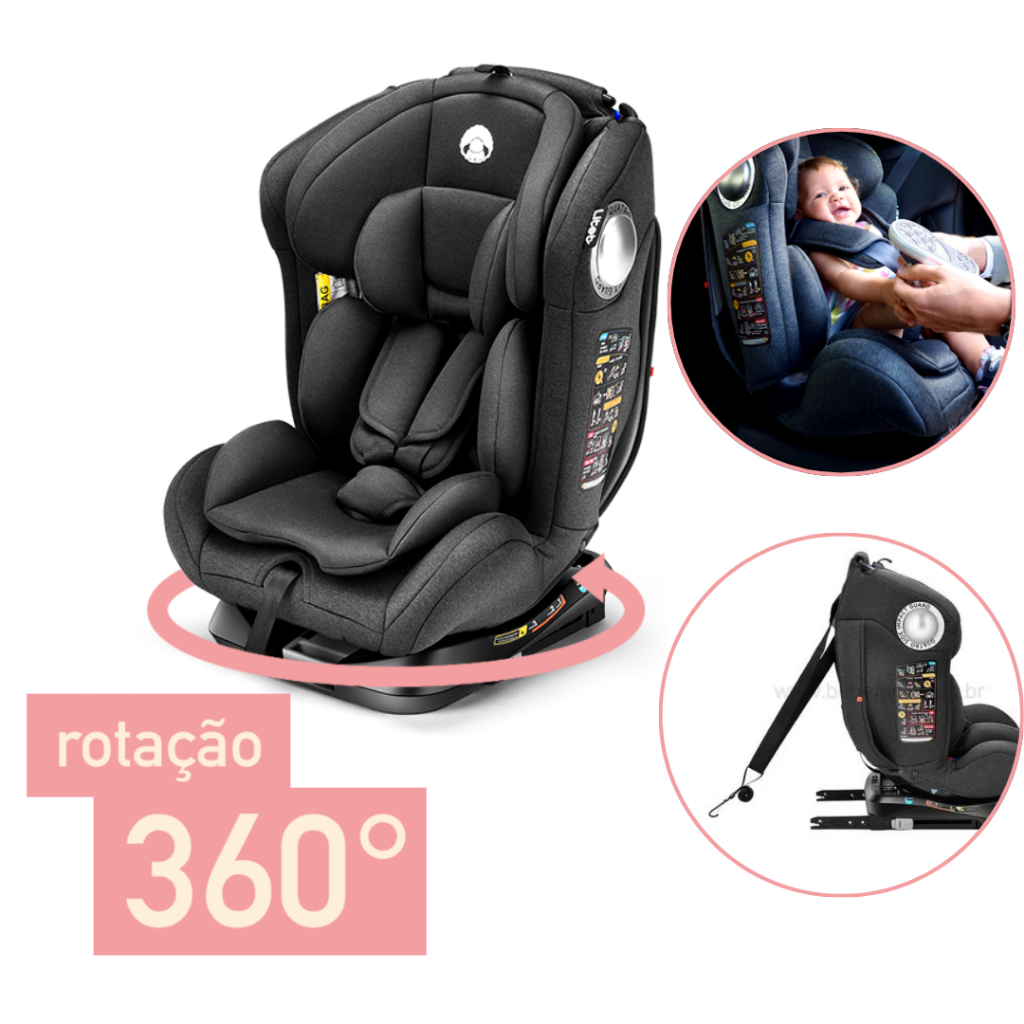 Cadeira Cadeirinha para Carro Auto Litet Smart 360 0 36kg Isofix Preta BB763 BB761 Shopee Brasil