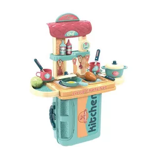 Maleta Infantil 3 em 1 Cozinha e Oficina Portátil Mega Compras