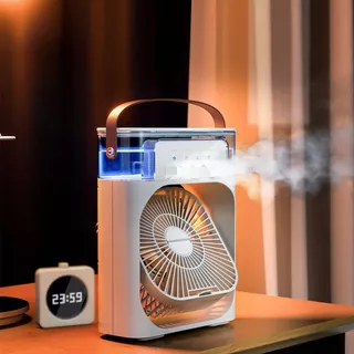 Mini Ar Condicionado Ventilador Portátil Climatizador Umidificador Com Led Entrada USB 600ML