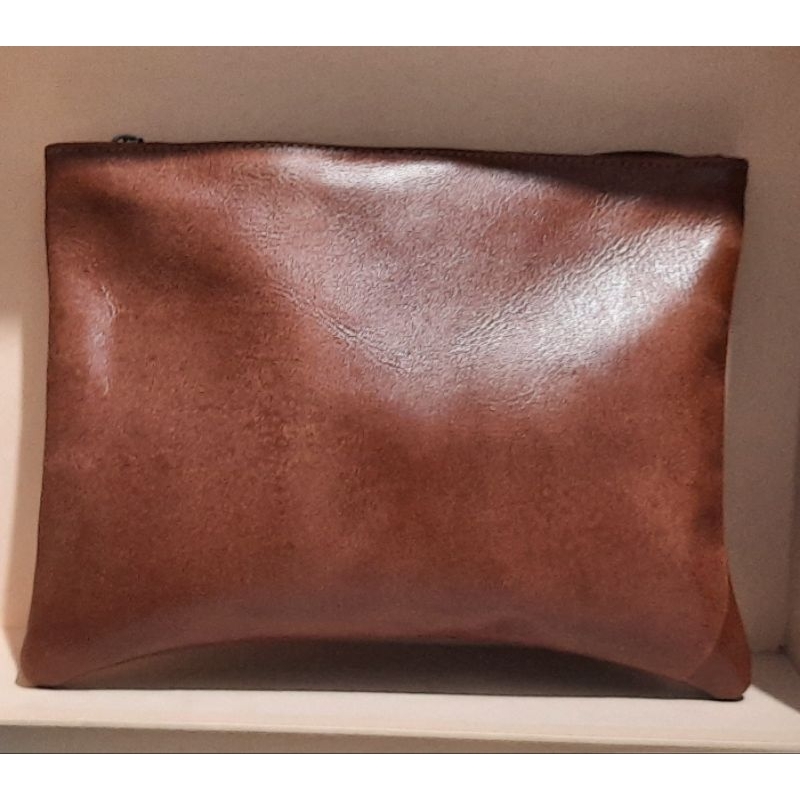 Bolsa necessaire ou toiletry bag e couro legítimo