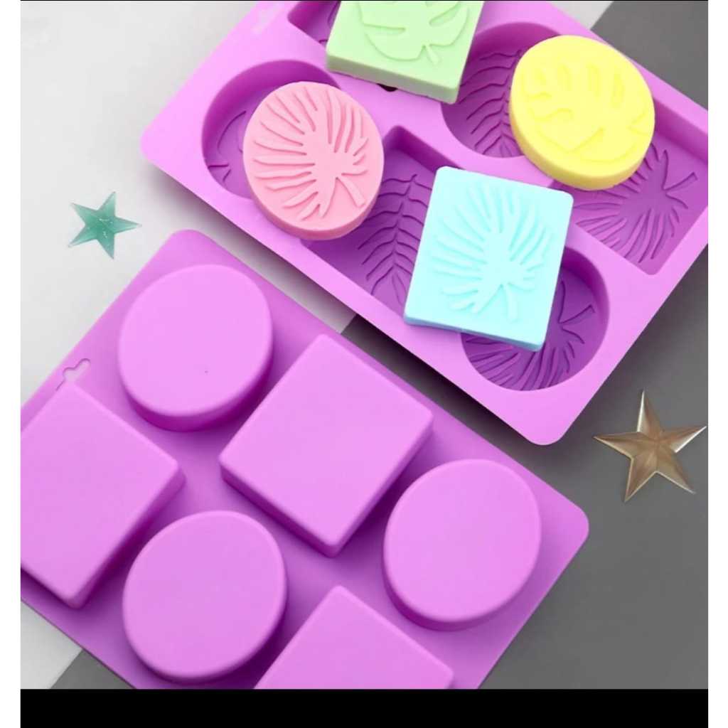 Molde Forma De Silicone Sabonete Oval Retangular 6 Cavidades Sabão ...