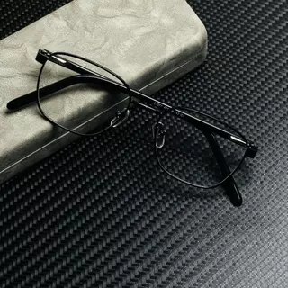 Óculos Armações Unissex De Lentes Sem Grau Quaderado Metal -23072